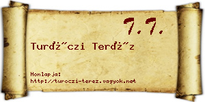 Turóczi Teréz névjegykártya